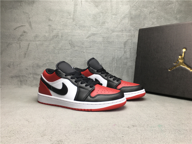 New 2022 Air Jordan 1 Low Black Red White Low Shoes